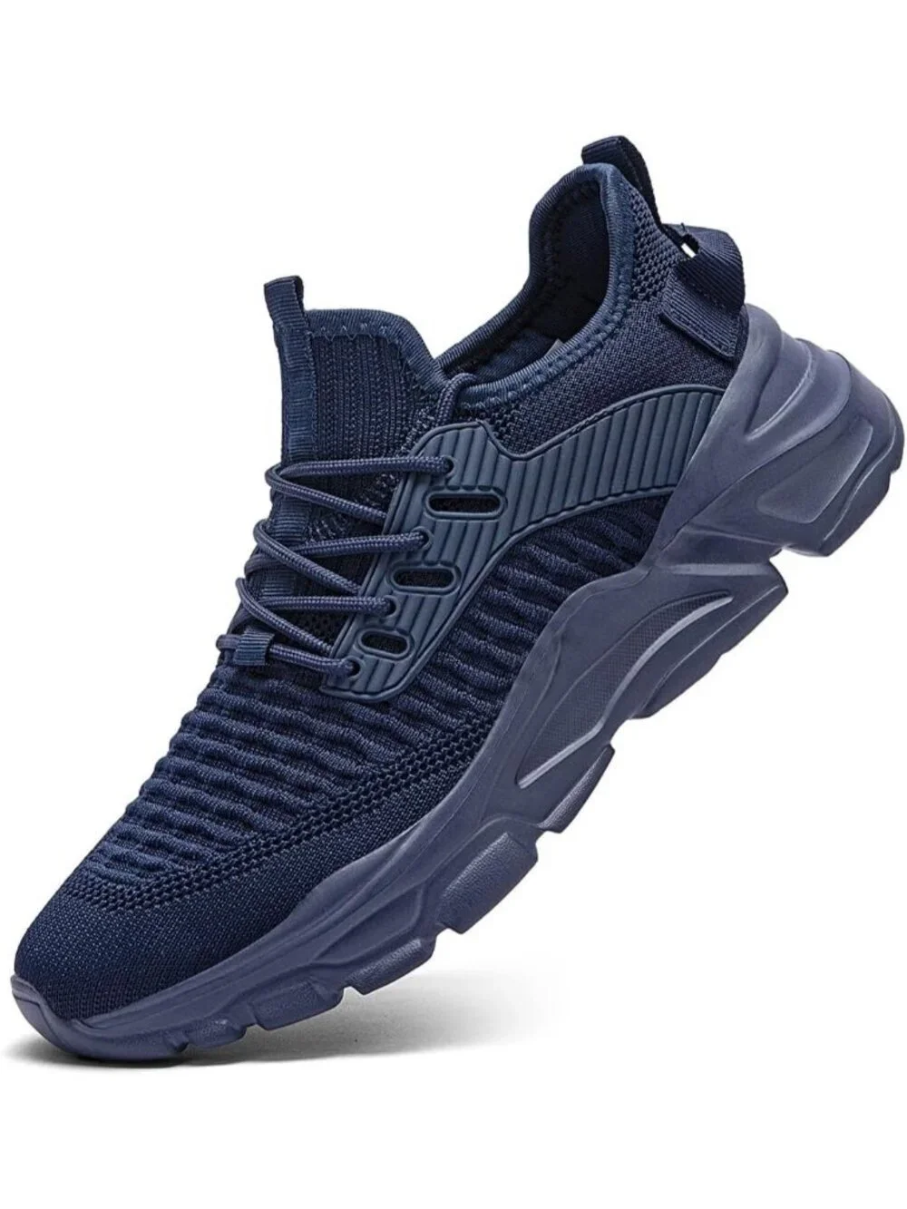 Men's Blue Slip on Walking Shoes Tennis Running Sneakers Lightweight Trainers